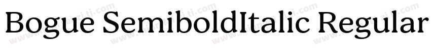 Bogue SemiboldItalic Regular字体转换